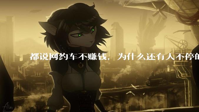 都说网约车不赚钱，为什么还有人不停的入坑？
