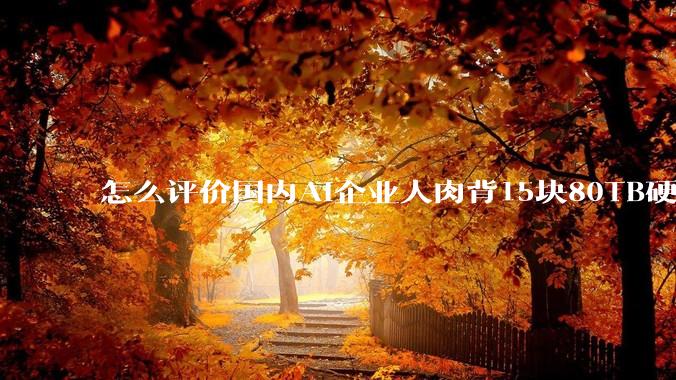 怎么评价国内AI企业人肉背15块80TB硬盘，飞去马来西亚用英伟达训练数据，以规避美国禁令?