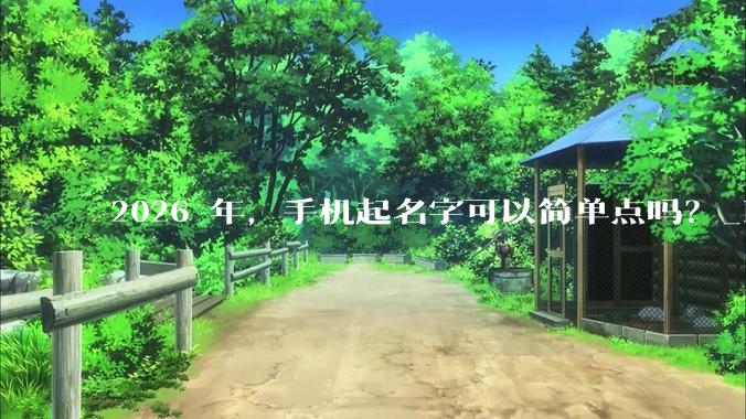 2026 年，手机起名字可以简单点吗？_Pro_Max_旗舰机