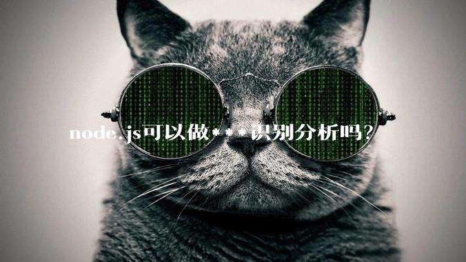 node.js可以做***识别分析吗？
